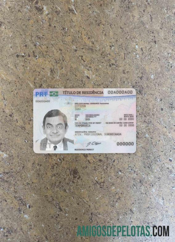 Portugal Residence Permitl olhar de foto frente modelo